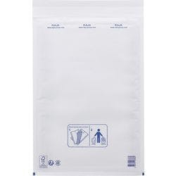 RAJA Luftpolster-Luftpolster-Versandtaschen Weiß Ohne Fenster 350 (B) x 470 (H) mm Selbstklebend 75 g/m² Recycelt 95% 75 Stück Produktbild