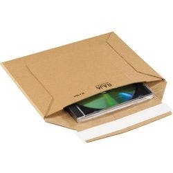 RAJA Rigipack Versandtasche Pappe 220 (B) x 160 (H) mm Braun 100 Stück Produktbild