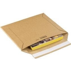 RAJA Rigipack Versandtasche Pappe 250 (B) x 200 (H) mm Braun 100 Stück Produktbild