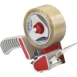 RAJA Verpackungsklebeband-Abroller Rot 50 (B) mm Kunstoff, Metall Produktbild
