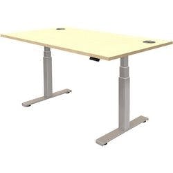 Fellowes Cambio Elektrisch Höhenverstellbar Höhenverstellbarer Schreibtisch Ahorn T-Fuß 1.699 (B) x 649 (T) x 1.305 (H) mm MDF (Mitteldichte Faserplatte), PVC (Polyvinylchlorid), Stahl Produktbild