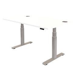 Fellowes Cambio Elektrisch Höhenverstellbar Höhenverstellbarer Schreibtisch Weiß T-Fuß 1.699 (B) x 649 (T) x 1.305 (H) mm MDF (Mitteldichte Faserplatte), PVC (Polyvinylchlorid), Stahl Produktbild