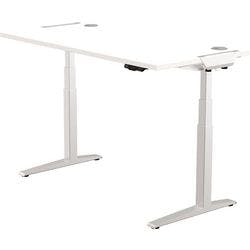 Fellowes Levado Elektrisch Höhenverstellbar Höhenverstellbarer Schreibtisch Weiß T-Fuß 1.829 (B) x 698 (T) x 1.257 (H) mm MDF (Mitteldichte Faserplatte), PVC (Polyvinylchlorid), Stahl Produktbild