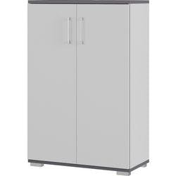 GERMANIA Melaminharzbeschichtete Spanplatte Aktenschrank Dunkelgrau, Hellgrau 800 x 400 x 1.230 mm Produktbild