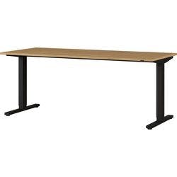 GERMANIA GW-Agenda HOME Elektrisch Höhenverstellbar Sitz-Stehschreibtisch Rechteckig Eiche Melamin T-Fuß 1.800 x 800 mm Produktbild