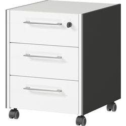 GERMANIA Rollcontainer 4257569 GW-Pasadena Dunkelgrau, Weiß 420 x 490 x 540 mm Produktbild