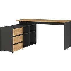 GERMANIA Nicht Höhenverstellbar Eckschreibtisch L-förmig Eiche Spanplatte 3 Schübe 1.460 x 1.450 x 770 mm Produktbild