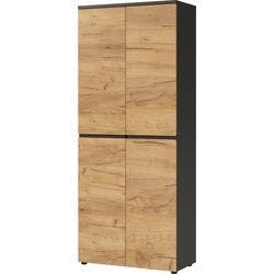 GERMANIA Melamin Aktenregal Nein 800 x 400 x 1.970 mm Dunkelgrau, Hellbraun Produktbild