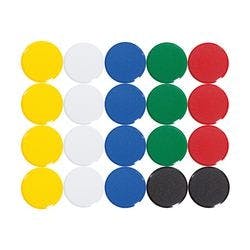 Maul MAULpro Rund Whiteboard-Magnete Farbig sortiert 0.6 kg Tragfähigkeit 29 mm 20 Stück Produktbild