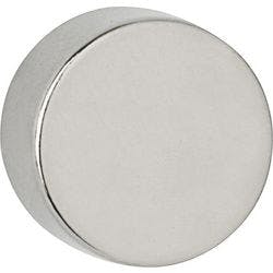 Maul Neodymium Rund Magnete Silber 8 kg Tragfähigkeit 15 mm 4 Stück Produktbild