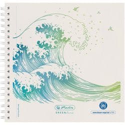 herlitz GREENline Notizbuch Punktkariert Spiralbindung Seitlich gebunden Pappe Hardback Grün Perforiert 200 Seiten Produktbild