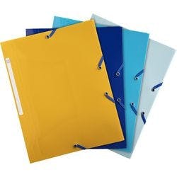 Exacompta BEE BLUE Dreiflügelmappe 55110E DIN A4 Hoch PP (Polypropen) Recycelt Gummiband 24 (B) x 0,2 (T) x 32 (H) cm Farbig sortiert Produktbild