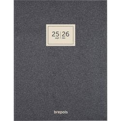 Brepols Terminplaner 2025 1 Woche / 2 Seiten 21,5 (B) x 27,6 (H) cm Anthrazit Produktbild