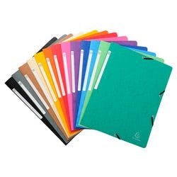 Eckspannmappe Exacompta 5510E Pressspankarton meliert 24 (B) x 0,3 (T) x 32 (H) cm Farbig sortiert 50 Stück Produktbild