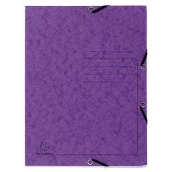 Exacompta Dreiflügelmappe 55408E Violett Pressspankarton meliert 25 Stück Produktbild