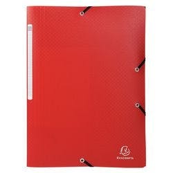 Exacompta OpaK Dreiflügelmappe 55085E PP (Polypropylen) Gummiband 24 (B) x 0,2 (T) x 32 (H) cm Rot 50 Stück Produktbild