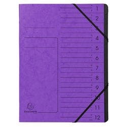 Exacompta Ordnungsmappe 541208E DIN A4 Pressspankarton meliert Violett 24,5 (B) x 1 (T) x 32 (H) cm 10 Stück Produktbild