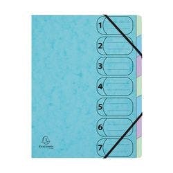 Exacompta Aquarel Ordnungsmappe Harmonika 56560E DIN A4 Pressspankarton meliert Farbig sortiert 24 (B) x 0,4 (T) x 32 (H) cm 8 Stück Produktbild