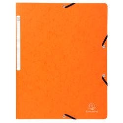 Eckspannmappe Exacompta 55414E Pressspankarton meliert Gummiband 24 (B) x 0,3 (T) x 32 (H) cm Orange 50 Stück Produktbild