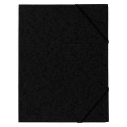 Eckspannmappe Exacompta 555411E Pressspankarton meliert 24 (B) x 0,3 (T) x 32 (H) cm Schwarz 25 Stück Produktbild