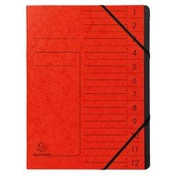 Exacompta Ordnungsmappe 541205E DIN A4 Pressspankarton meliert Rot 24,5 (B) x 1 (T) x 32 (H) cm 10 Stück Produktbild