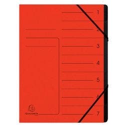 Exacompta Ordnungsmappe 541705E DIN A4 Pressspankarton meliert Rot 24,5 (B) x 0,5 (T) x 32 (H) cm 10 Stück Produktbild