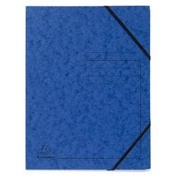 Eckspannmappe Exacompta 555412E Pressspankarton meliert Gummiband 24 (B) x 0,3 (T) x 32 (H) cm Blau 25 Stück Produktbild