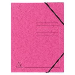 Eckspannmappe Exacompta 555420E Pressspankarton meliert Gummiband 24 (B) x 0,3 (T) x 32 (H) cm Rosa 25 Stück Produktbild