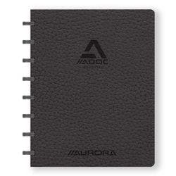 Adoc ADOC Business Notizbuch DIN A5 Liniert Kunststoff Seitlich gebunden Kunstleder Softcover Schwarz Nicht perforiert 144 Seiten Produktbild