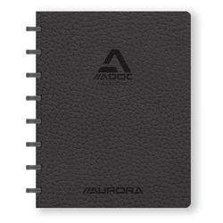 Adoc ADOC Business Notizbuch DIN A5 Kariert Kunststoff Seitlich gebunden Kunstleder Softcover Schwarz Nicht perforiert 144 Seiten Produktbild