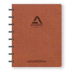 Adoc ADOC Business Notizbuch DIN A5 Liniert Kunststoff Seitlich gebunden Kunstleder Softcover Braun Nicht perforiert 144 Seiten Produktbild