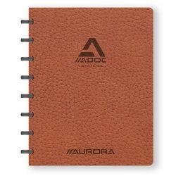 Adoc ADOC Business Notizbuch DIN A5 Kariert Kunststoff Seitlich gebunden Kunstleder Softcover Braun Nicht perforiert 144 Seiten Produktbild