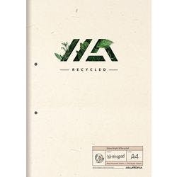 AURORA Shine Bright & Recycled Notizblock DIN A4 Liniert Geleimt Seitlich gebunden Papier Softcover Creme Perforiert 100 Seiten Produktbild