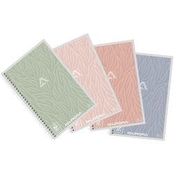 AURORA Writing 80g Notizbuch DIN A6 Blanko Spirale Seitlich gebunden Papier Softcover Farbig sortiert Nicht perforiert 120 Seiten Produktbild