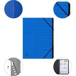 Exacompta Ordnungsmappe 540702E DIN A4 Pressspankarton meliert Blau 24,5 (B) x 0,5 (T) x 32 (H) cm 10 Stück Produktbild