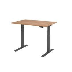 Hammerbacher VXDKB12/N/GDEAUFB Sitz-Stehschreibtisch Walnuss 1.200 x 800 x 1.290 mm Produktbild