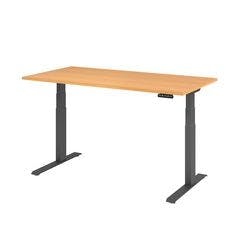 Hammerbacher VXDKB16/6/GDEAUFB Sitz-Stehschreibtisch Buche 1.600 x 800 x 1.200 mm Produktbild