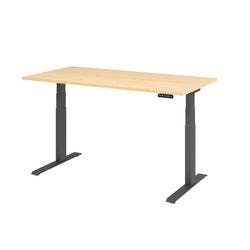 Hammerbacher VXDKB16/3/GDEAUFB Sitz-Stehschreibtisch Ahorn 1.600 x 800 x 1.290 mm Produktbild
