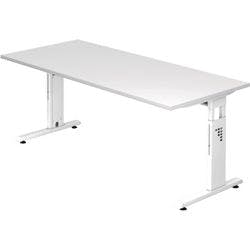 Hammerbacher Höhenverstellbarer Schreibtisch Melamin Silberner T-Fuß 1.800 x 800 x 650 mm Mit Aufbau Produktbild