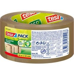 tesa Verpackungsklebeband tesapack Eco & Ultra Strong Braun 50 mm (B) x 66 m (L) PET (Polyethylenterephthalat) Produktbild