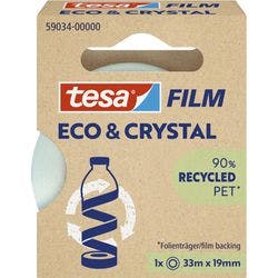 tesa Klebeband tesafilm Eco & Crystal Transparent 19 mm (B) x 33 m (L) PET (Polyethylenterephthalat) Produktbild