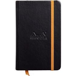 Rhodia Notizbuch DIN A6 Liniert Rückendrahtheftung PU Hardback Schwarz Nicht perforiert Produktbild
