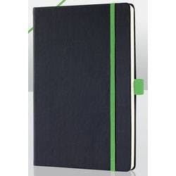 Sigel Conceptum Notizbuch DIN A5 Kariert Seitlich gebunden Kunststoff Hardback Schwarz, Grün Perforiert 97 Seiten Produktbild