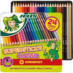 Jolly Superstick Kinderfest Buntstifte Farbig sortiert 3000-0293 24 Stück Produktbild