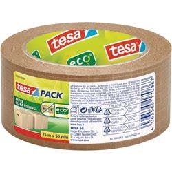tesa Verpackungsklebeband tesapack Paper Ultra Strong Braun 25 m x 50 mm Glasfaserverstärktes Kraftpapier Produktbild