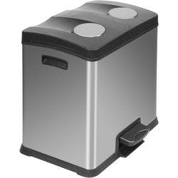 EKO Edelstahl Treteimer 24 L 40,5 (B) x 38,2 (T) x 43 (H) cm Silber Produktbild