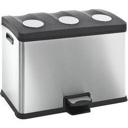 EKO Edelstahl Treteimer 36 L 59,2 (B) x 38,2 (T) x 43,1 (H) cm Silber Produktbild