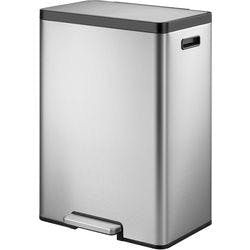 EKO Edelstahl Treteimer 40 L 45 (B) x 33,5 (T) x 65,5 (H) cm Silber Produktbild