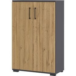 Germania Aktenschrank GW-Profi 2.0 4247-564 Dunkelgrau, Hellbraun 800 mm (B) x 400 mm (T) x 1230 mm (H) Produktbild