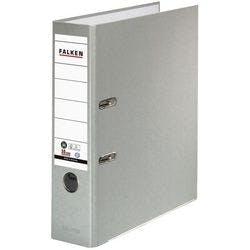 Falken Ordner DIN A4 80 mm Grau 2 Ringe 11285228 Pappkarton, PP (Polypropylen) Matt Produktbild